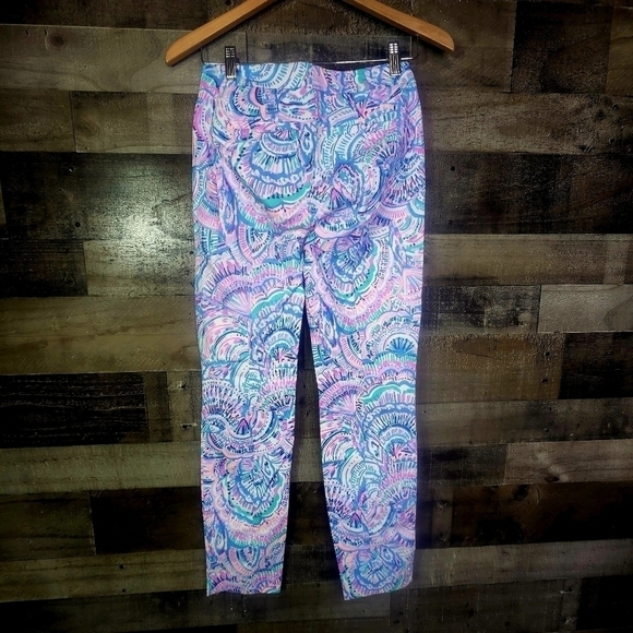 New Lilly Pulitzer Kelly Happy As A Clam High Rise Skinny Ankle Pants - Picture 6 of 9